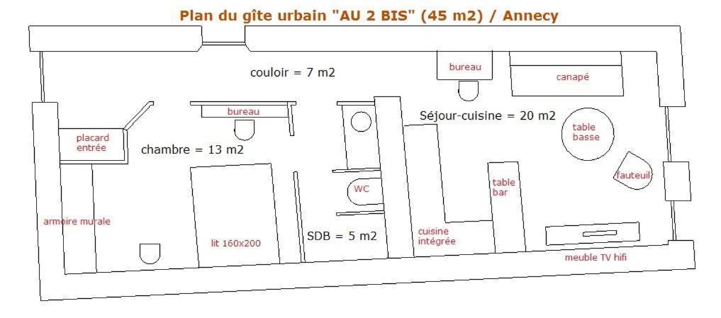 Gite Urbain Au 2Bis - Annecy Exterior photo